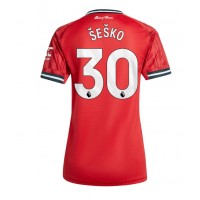 Maglia Calcio Manchester United Benjamin Sesko #30 Prima Divisa Donna 2025-26 Manica Corta